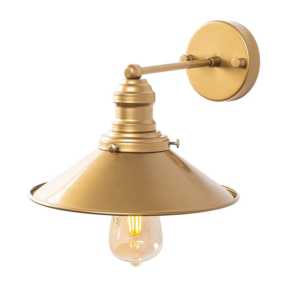 Nástěnné svítidlo ve zlaté barvě ø 24 cm Conical – Opviq lights - Bonami.cz