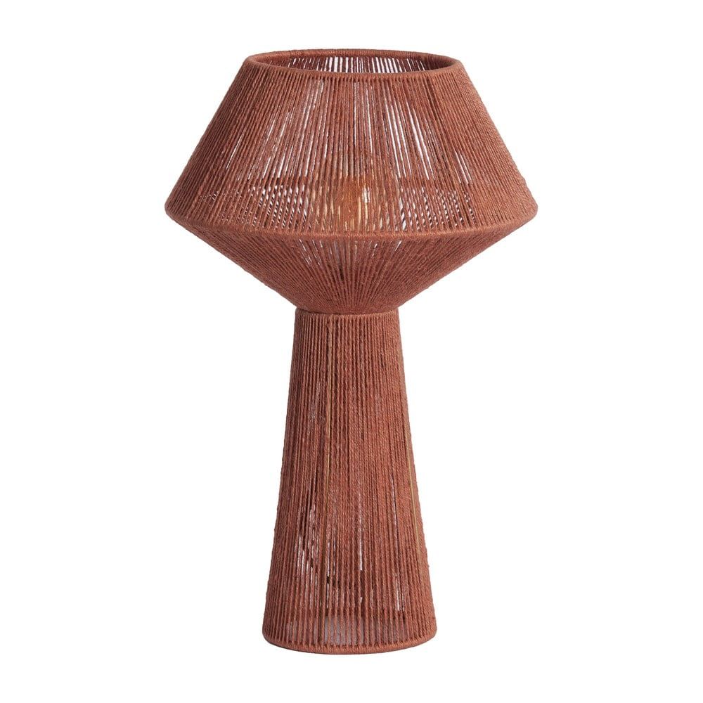 Červená stolní lampa se stínidlem z juty (výška 47 cm) Fugia – Light & Living - Bonami.cz