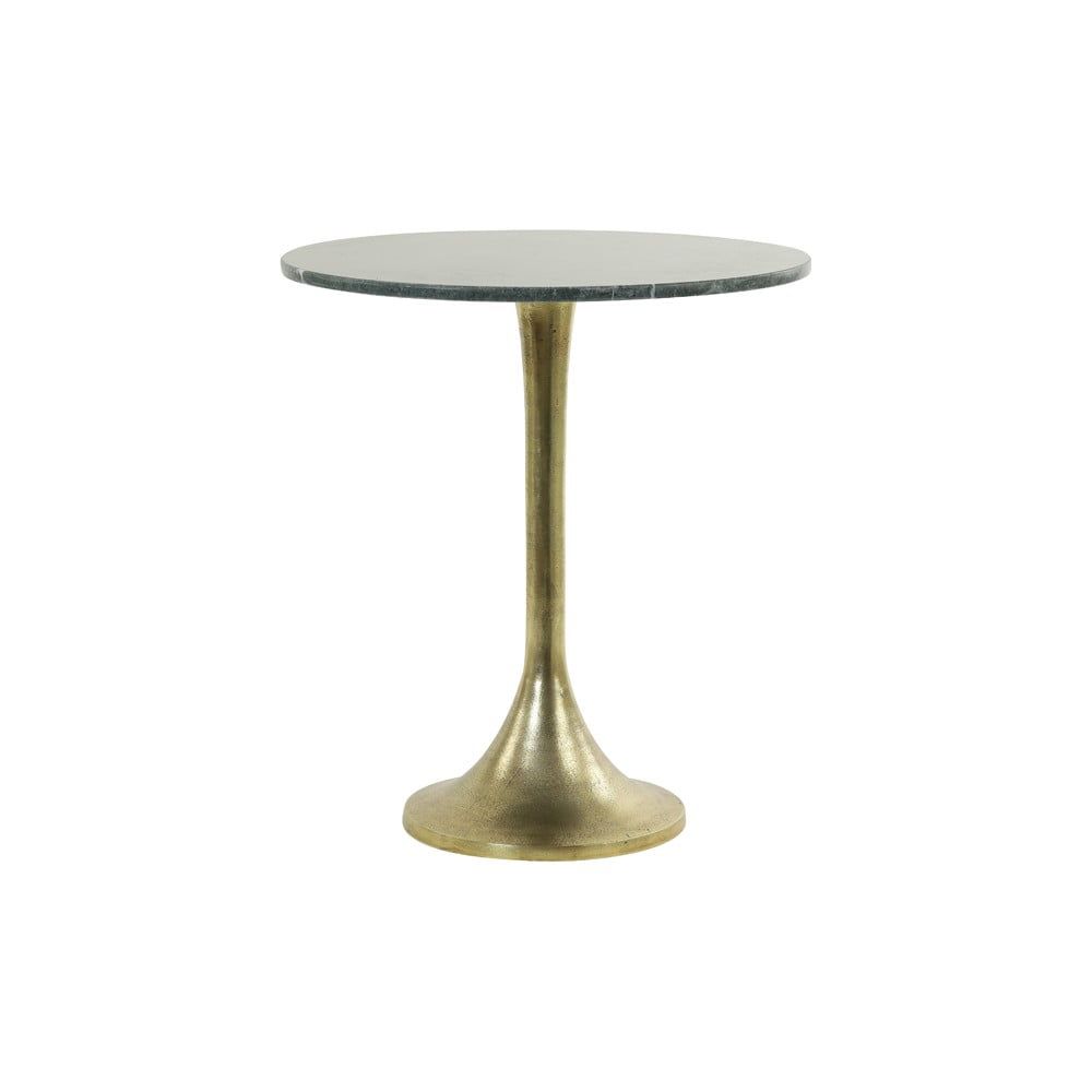 Kulatý odkládací stolek s deskou v dekoru mramoru ø 48 cm Rickerd – Light & Living - Bonami.cz