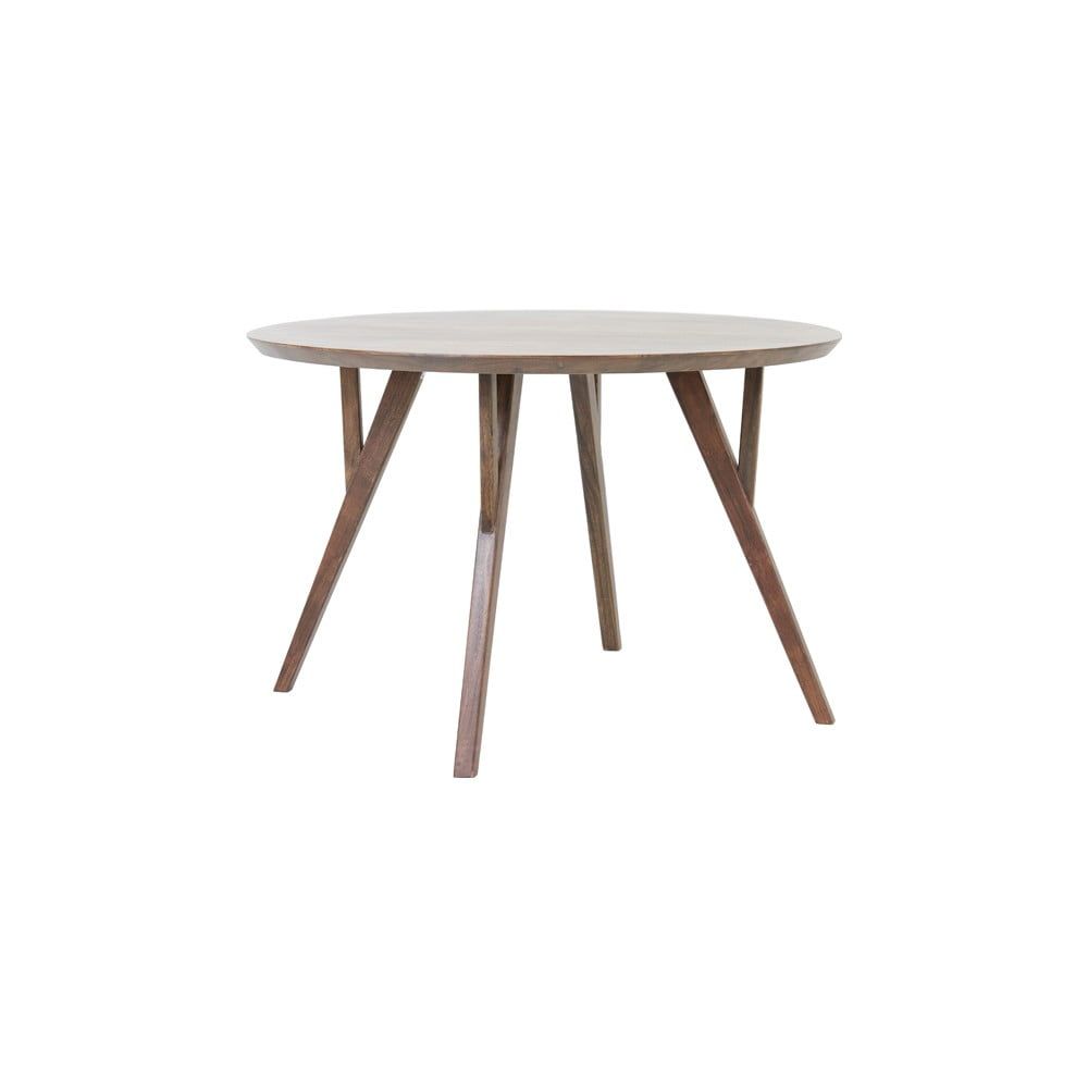 Hnědý kulatý jídelní stůl s deskou z akácie ø 120 cm Quenza – Light & Living - Bonami.cz
