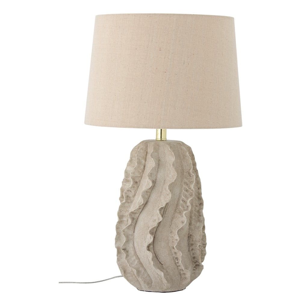 Béžová stolní lampa s textilním stínidlem (výška 64 cm) Natika – Bloomingville - Bonami.cz