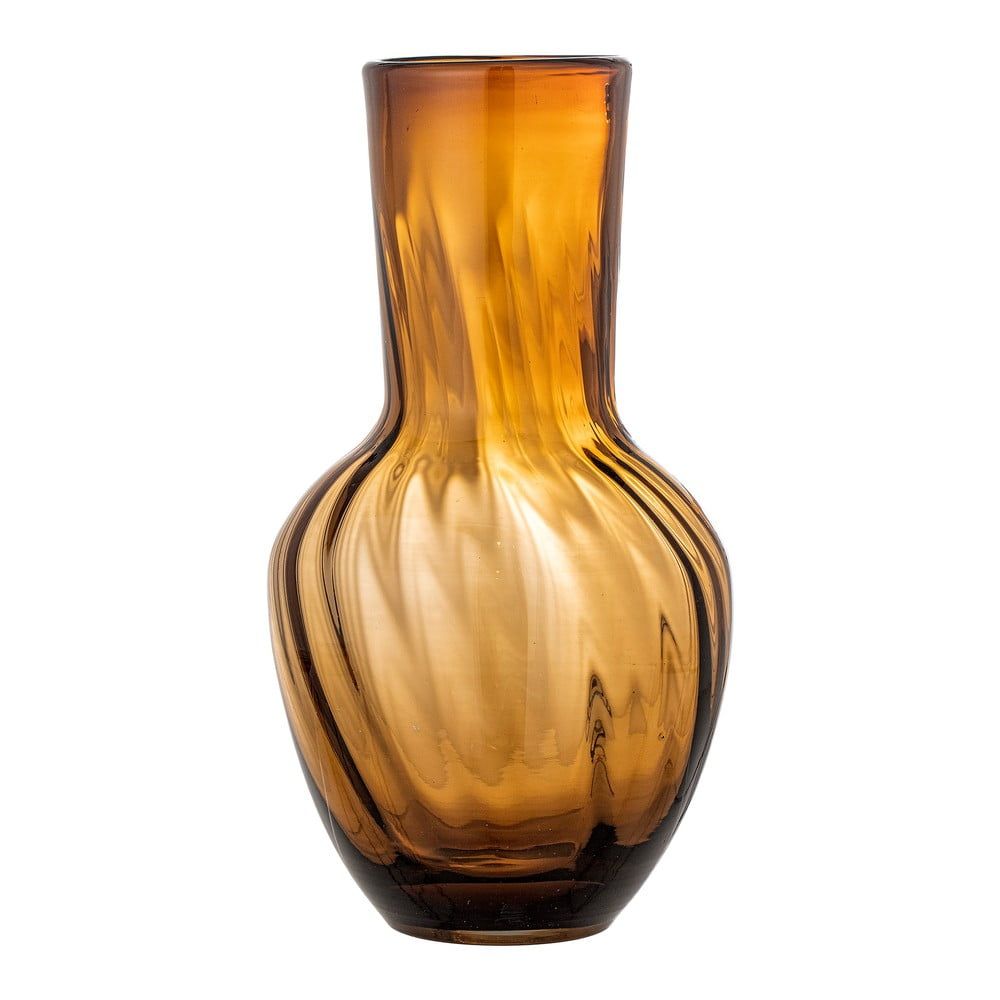 Hnědá skleněná ručně vyrobená váza (výška 27 cm) Saiqa – Bloomingville - Bonami.cz