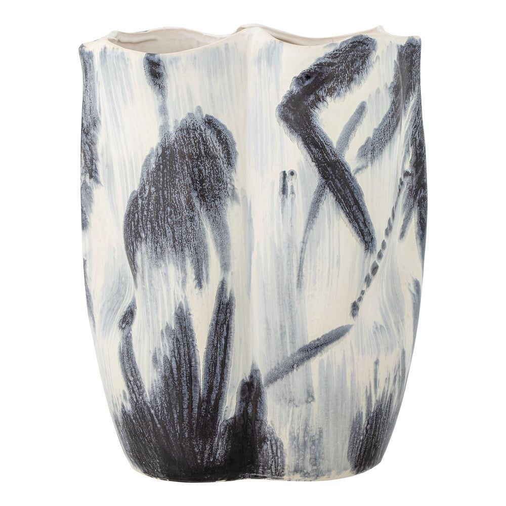 Černobílá váza z kameniny (výška 37 cm) Elira – Bloomingville - Bonami.cz