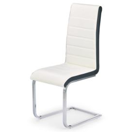 Jídelní židle SCK-132 bílá/černá/chrom