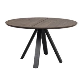 ROWICO Jídelní stůl CARRADALE kulatý tmavě hnědý ø130 cm