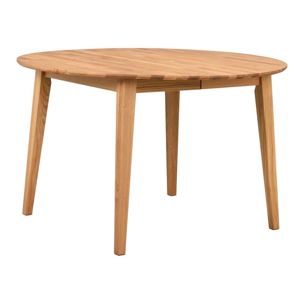 Kulatý rozkládací jídelní stůl z dubového dřeva v přírodní barvě ø 120 cm Filippa – Rowico - Bonami.cz