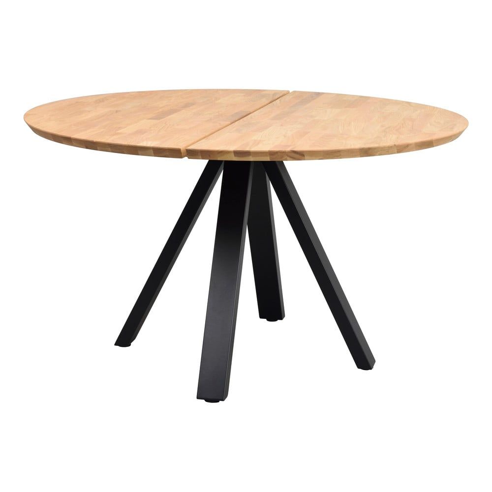 Kulatý jídelní stůl s deskou z dubového dřeva v přírodní barvě ø 130 cm Carradale – Rowico - Bonami.cz