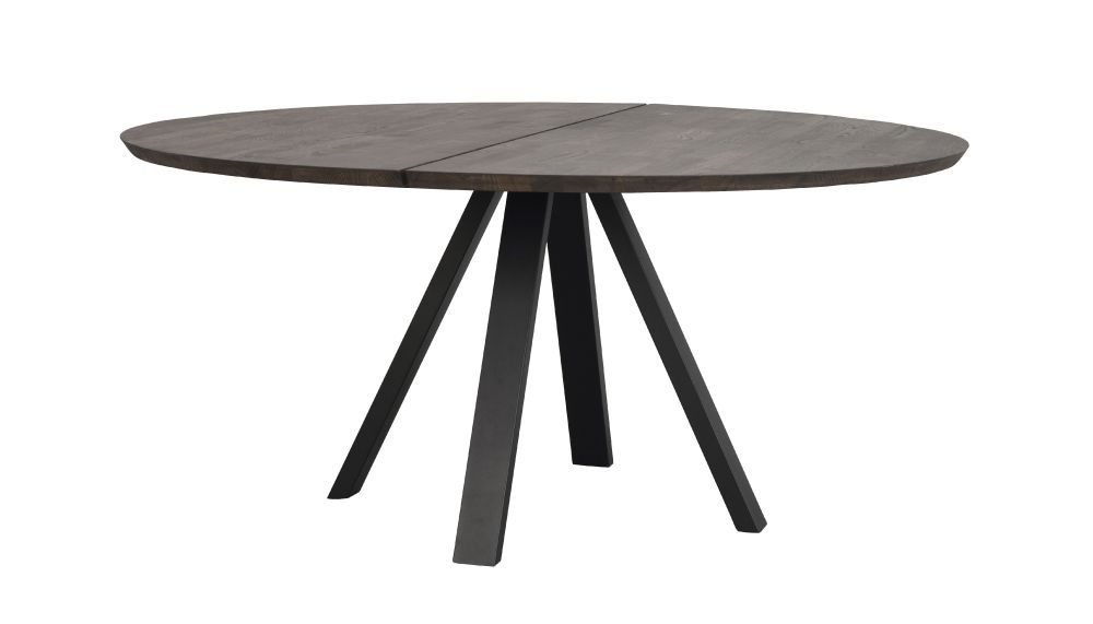 ROWICO Jídelní stůl CARRADALE kulatý tmavě hnědý ø150 cm - iodesign.cz