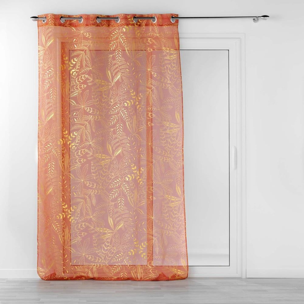 Oranžová voálová záclona 140x280 cm Belflor – douceur d\'intérieur - Bonami.cz