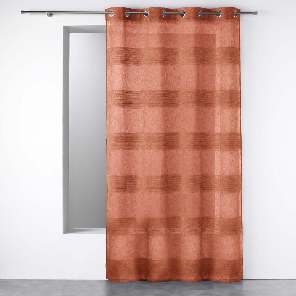 Záclona v cihlové barvě 140x280 cm Terraza – douceur d\'intérieur - Bonami.cz