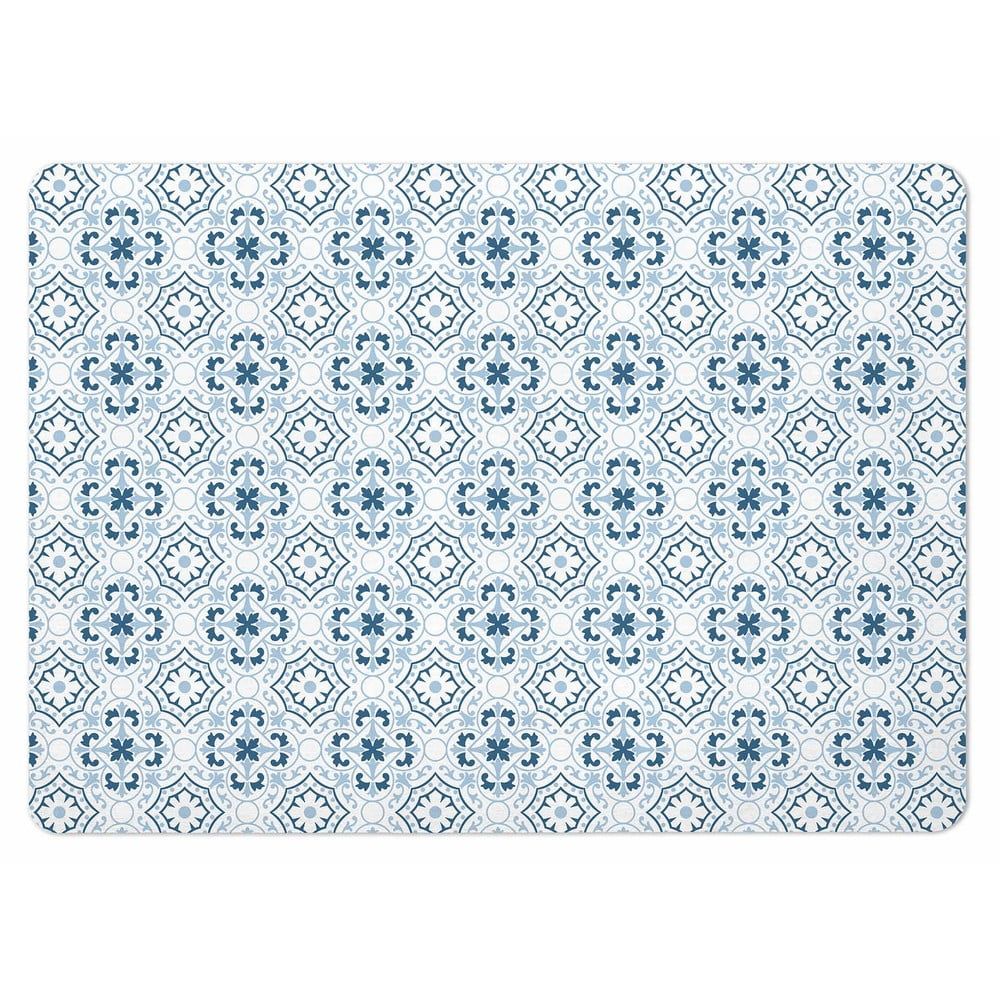 Bílo-modrá koupelnová předložka z křemeliny 50x70 cm Atlanta – douceur d\'intérieur - Bonami.cz