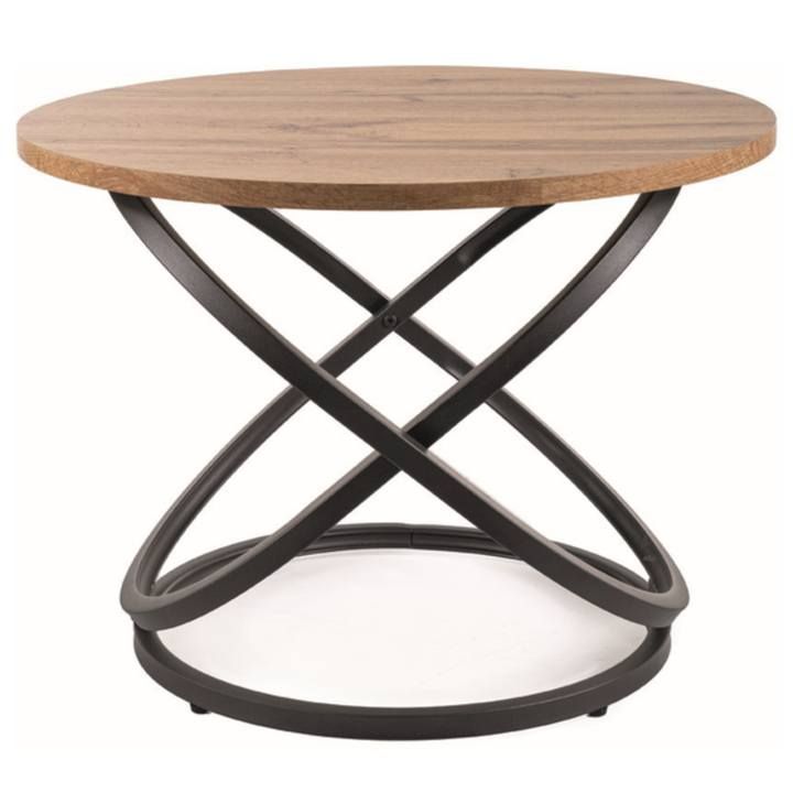 Přístavný stolek IUS dub artisan/černá - SCONTO Nábytek s.r.o.