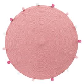 Růžový kulatý koberec ø 90 cm Pompomparty – douceur d\'intérieur Bonami.cz