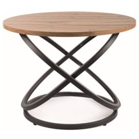 Přístavný stolek IUS dub artisan/černá