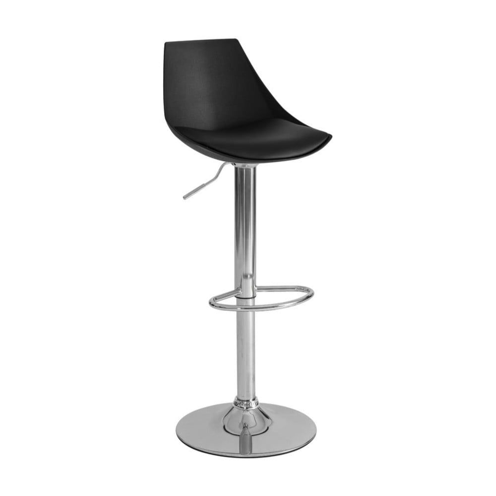 Černé barové židle s nastavitelnou výškou z imitace kůže v sadě 2 ks (výška sedáku 56,5 cm) – Casa Selección - Bonami.cz