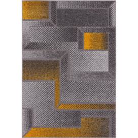 Koberec v okrově žluté a šedé barvě 80x160 cm Meteo – FD Bonami.cz