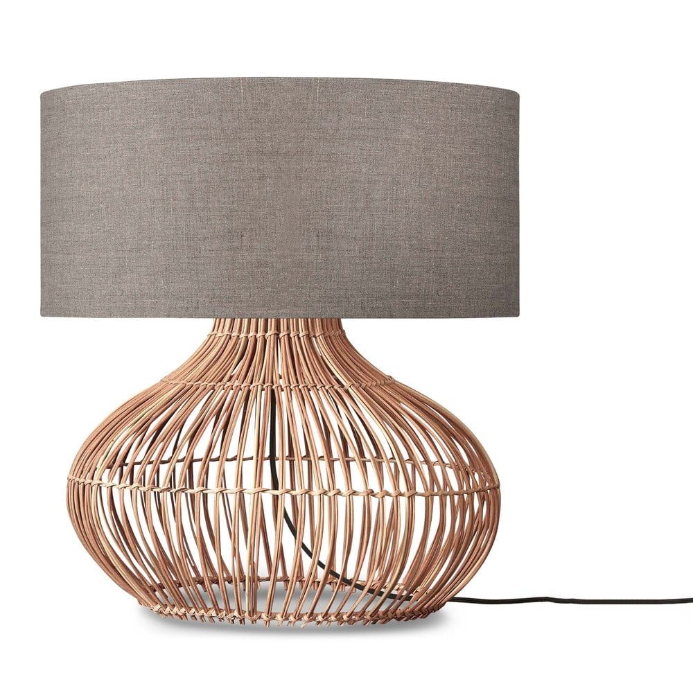 Stolní lampa s textilním stínidlem v béžovo-přírodní barvě (výška 60 cm) Kalahari – Good&Mojo - Bonami.cz