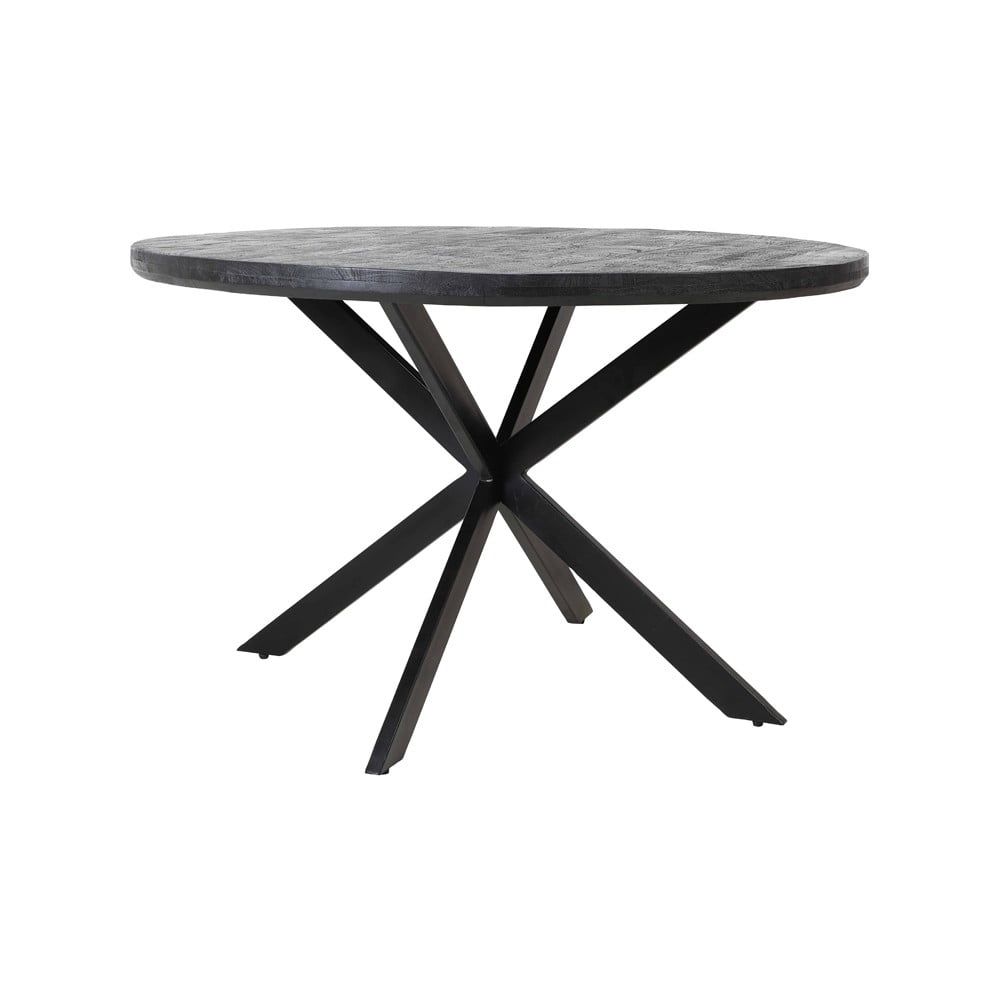 Černý kulatý jídelní stůl s deskou z akácie ø 140 cm Yellov – Light & Living - Bonami.cz