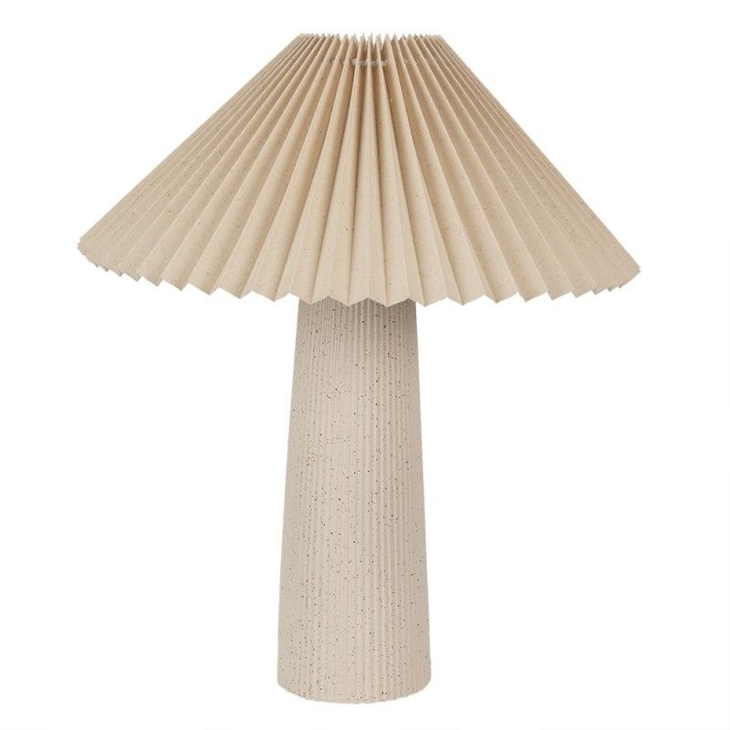 Béžová stolní lampa s keramickou nohou Vilea - Ø 36*42 cm / E27 / max 60W Clayre & Eef - LaHome - vintage dekorace