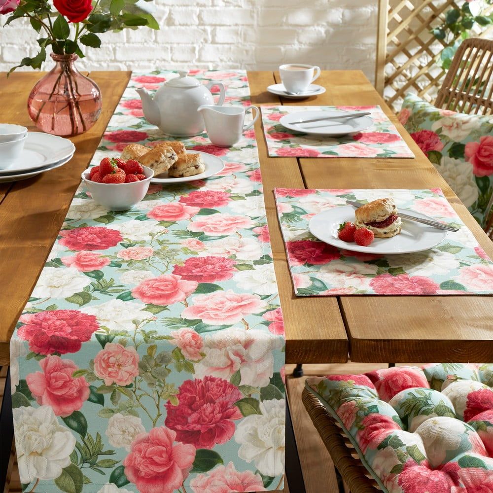 Bavlněný běhoun na stůl 33x220 cm Rose Garden – RHS - Bonami.cz