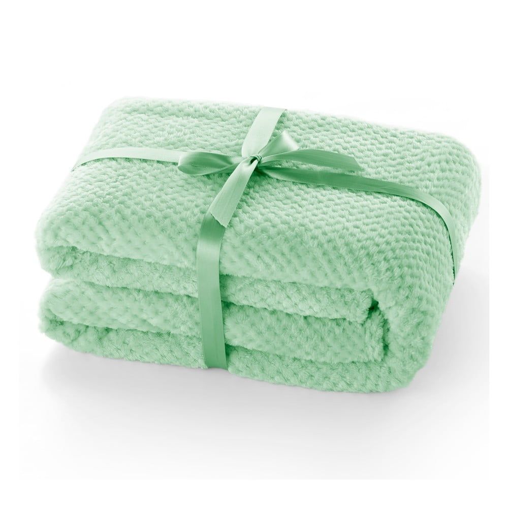 Mátově zelená deka z mikrovlákna DecoKing Henry, 150 x 200 cm - Bonami.cz