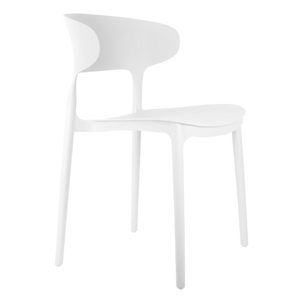 Bílé plastové jídelní židle v sadě 4 ks Fain – Leitmotiv - Bonami.cz