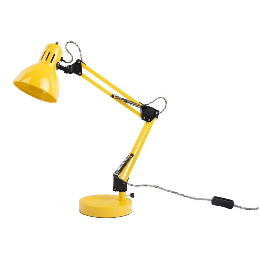 Světle žlutá stolní lampa s kovovým stínidlem (výška 52 cm) Funky Hobby – Leitmotiv - Bonami.cz