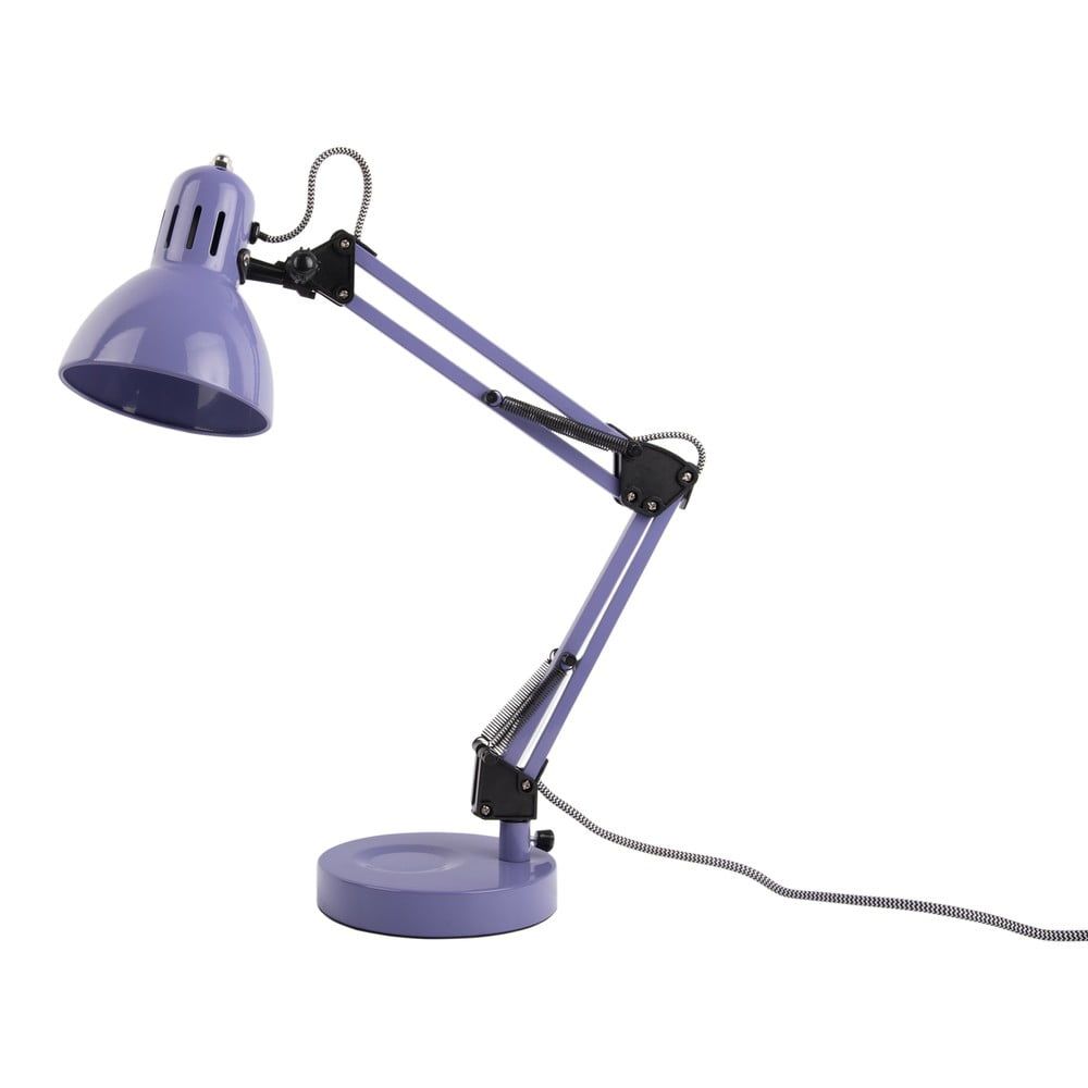 Fialová stolní lampa s kovovým stínidlem (výška 52 cm) Funky Hobby – Leitmotiv - Bonami.cz