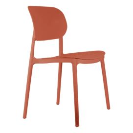 Oranžové plastové jídelní židle v sadě 4 ks Cheer – Leitmotiv
