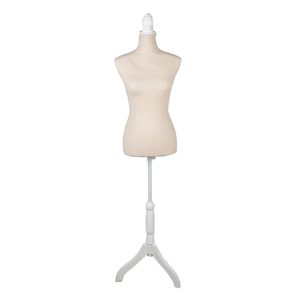 Béžovo-bílá dekorace figurína Mannequin - 37*22*168 cm Clayre & Eef - LaHome - vintage dekorace