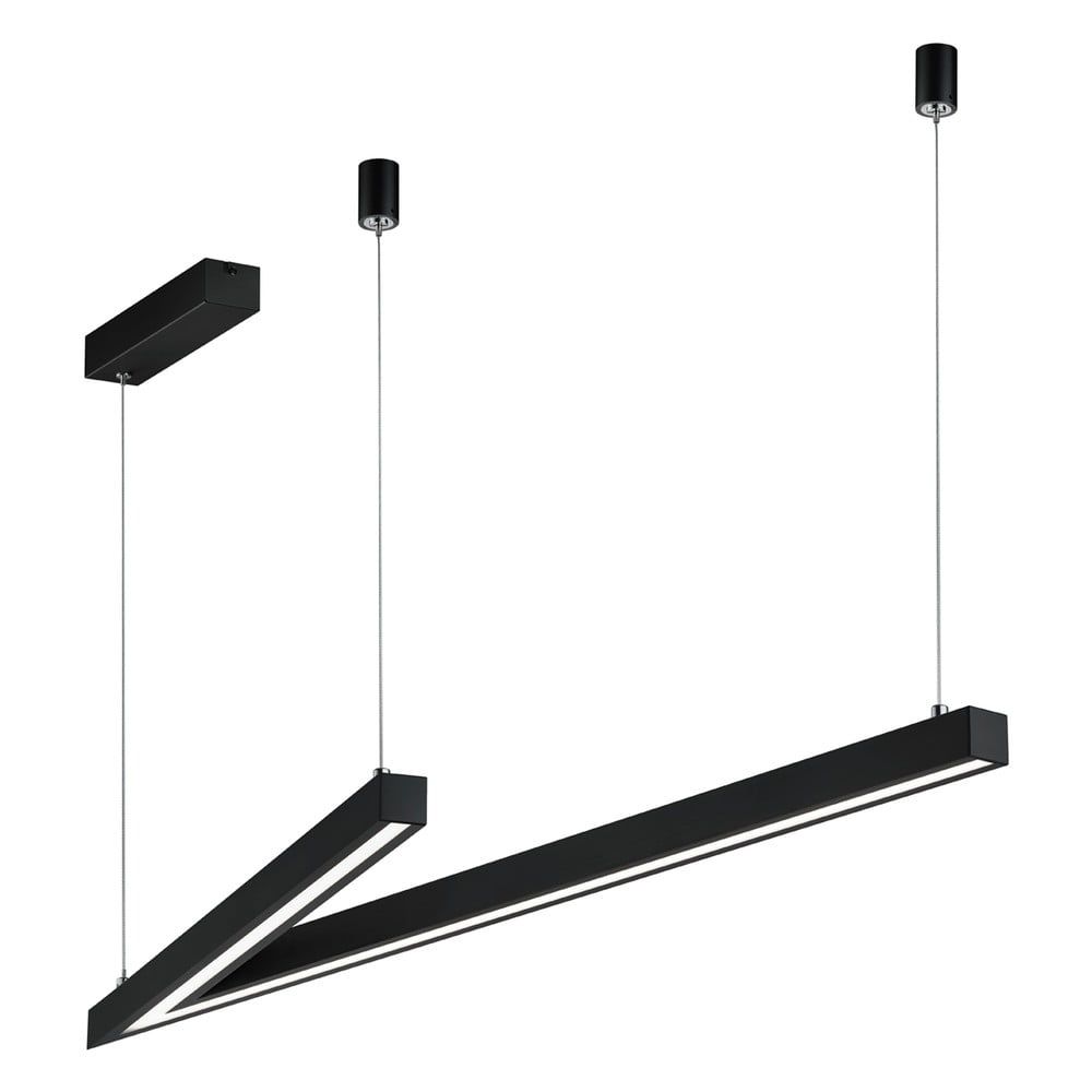 Černé LED závěsné svítidlo s hlasovým ovládáním/s ovládáním pomocí mobilní aplikace s kovovým stínidlem Cicanto – CINQUE - Bonami.cz