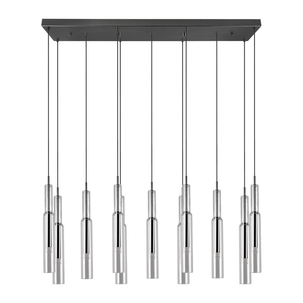 LED závěsné svítidlo se skleněným stínidlem v černo-stříbrné barvě Lucent – Trio Select - Bonami.cz