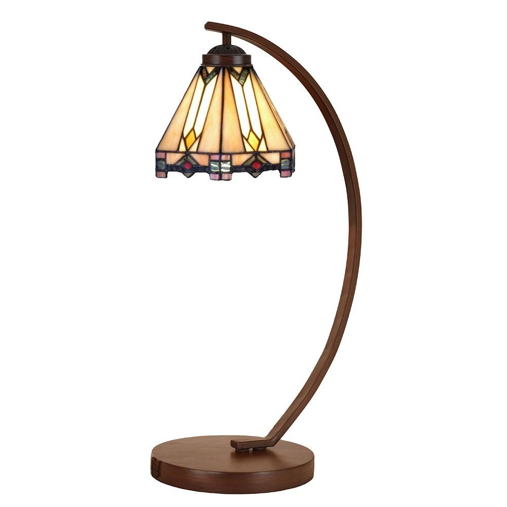 Stolní lampa Tiffany Daira - Ø 20x57 cm E27/max 1x60W Clayre & Eef - LaHome - vintage dekorace