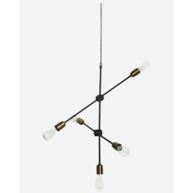 Závěsná lampa 78 cm MOLECULAR House Doctor - černá/zlatá