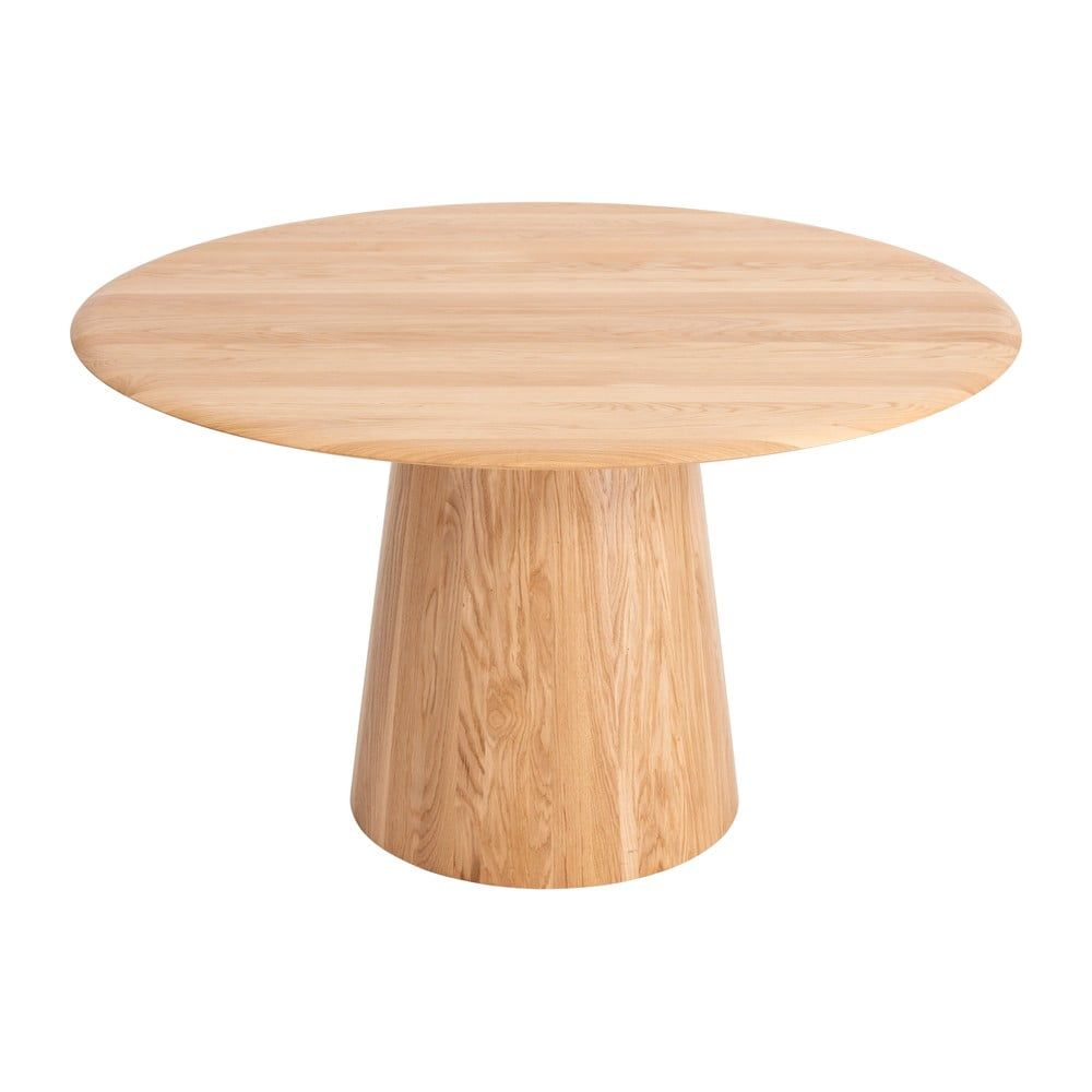 Kulatý jídelní stůl z dubového dřeva v přírodní barvě ø 126 cm Mushroom – Gazzda - Bonami.cz