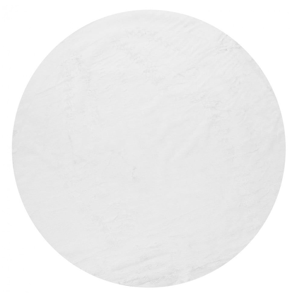 Bílý pratelný kulatý koberec ø 120 cm Pelush White – Mila Home - Bonami.cz