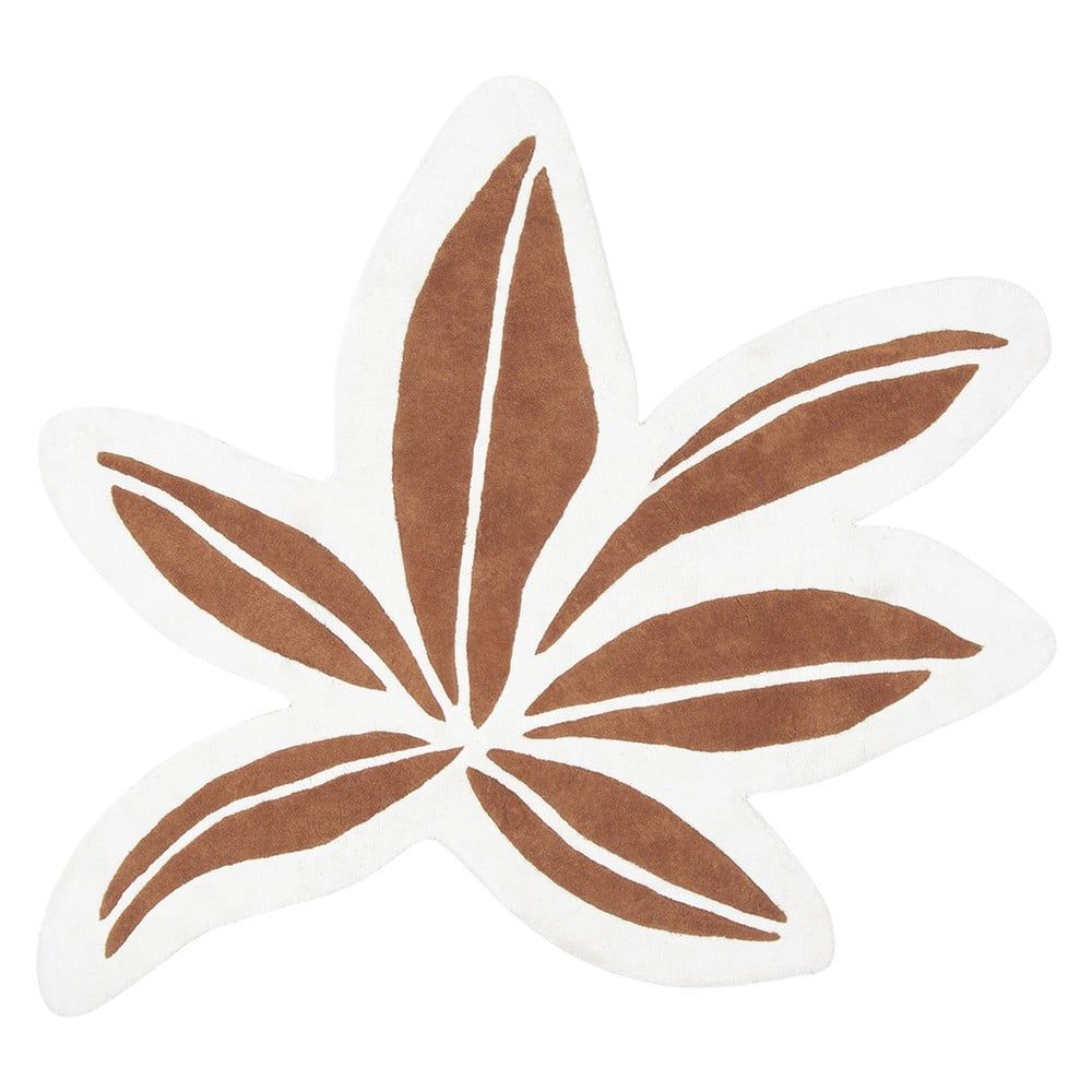 Hnědý dětský koberec 140x120 cm Tropical Leaf – Lilipinso - Bonami.cz