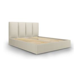 Šedá čalouněná dvoulůžková postel s roštem 180x200 cm Zee – Scandic