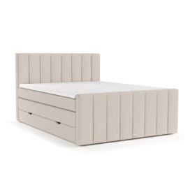 Béžová boxspring postel s úložným prostorem 180x200 cm Ruby – Maison de Rêve