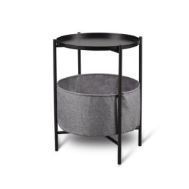 Přístavný stolek SUE černá/kov