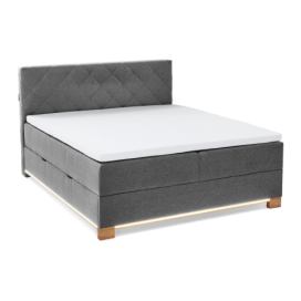Šedá boxspring postel s úložným prostorem 160x200 cm Messina – Meise Möbel