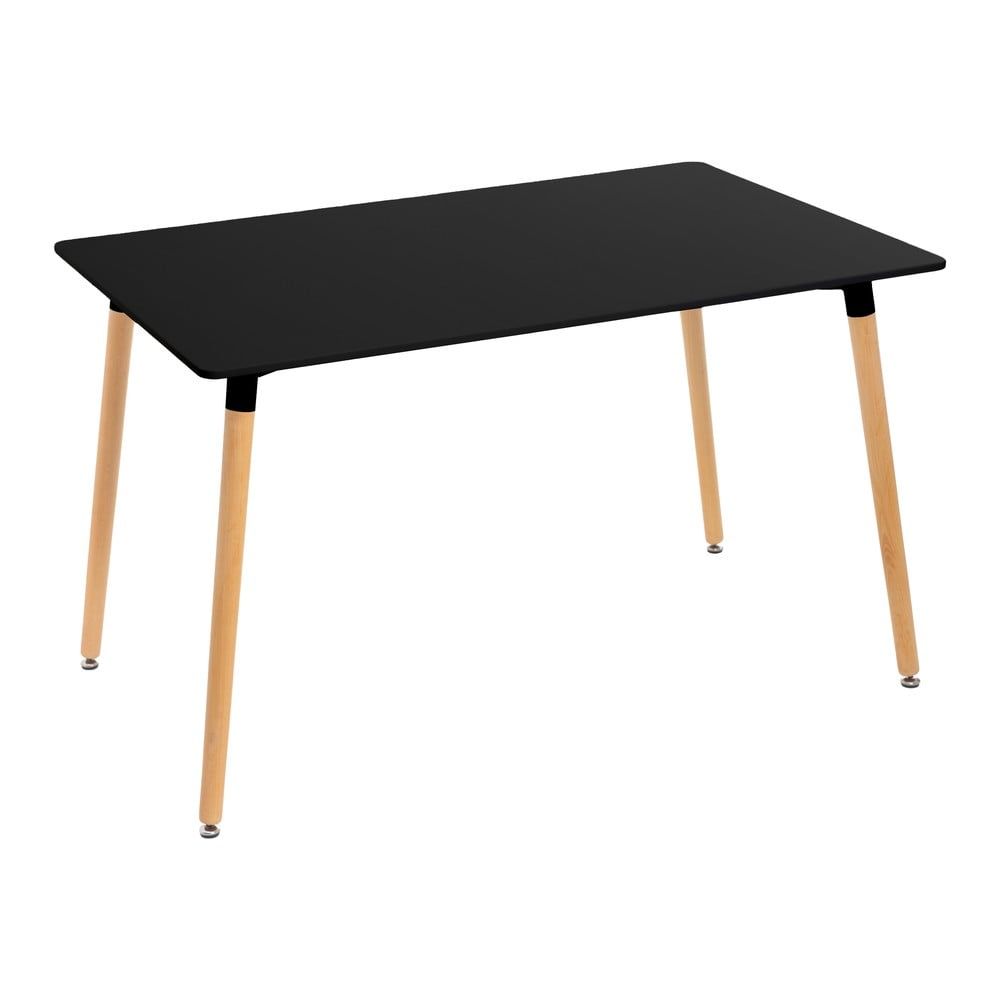 Černý jídelní stůl s černou deskou 80x120 cm – Casa Selección - Bonami.cz