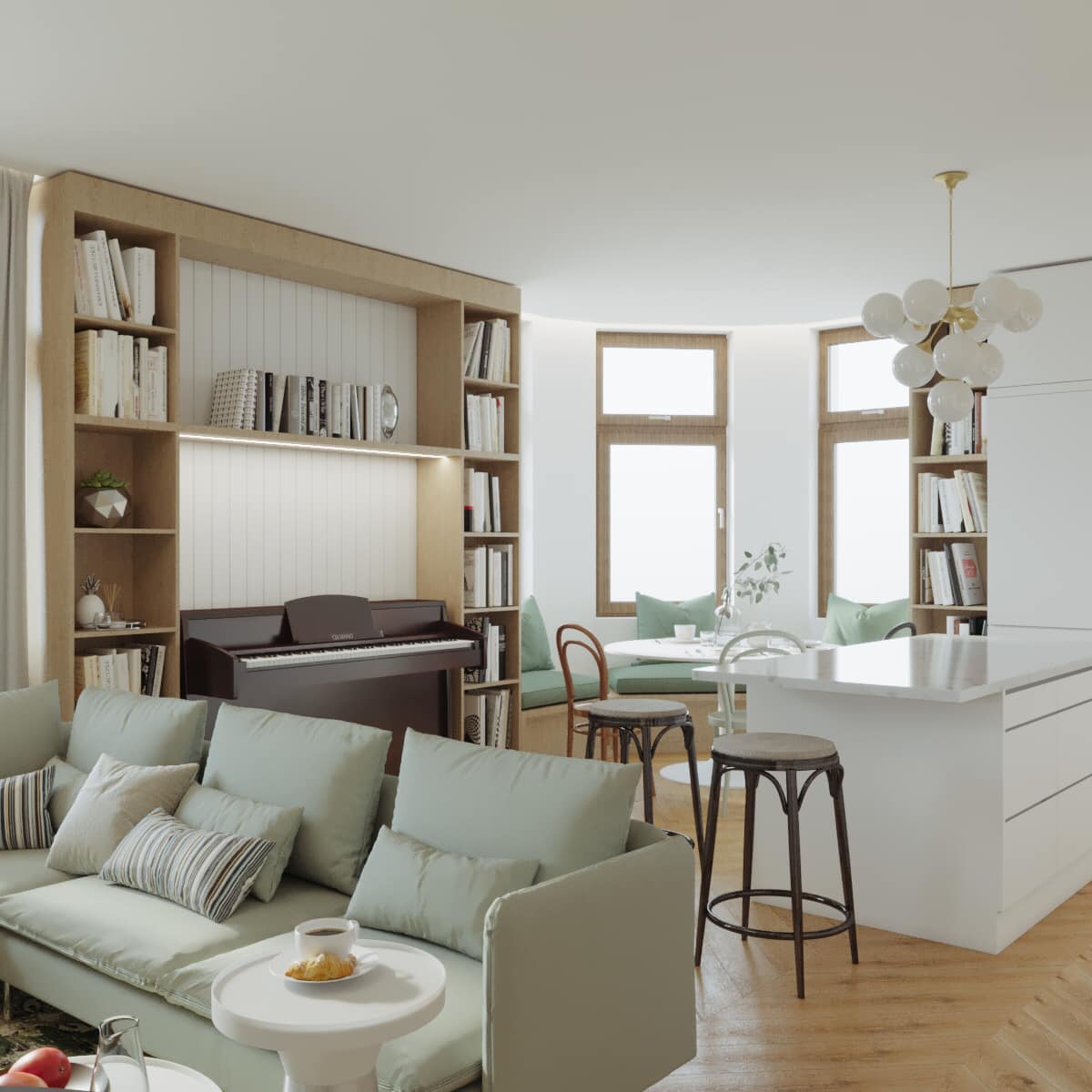 kuchyň s obývákem.jpg - Virtuální bydlení