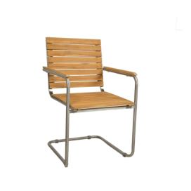 Dřevěná zahradní židle v přírodní barvě Denver – Garden Pleasure