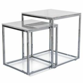 Konferenční stolek GLURAO 2 stříbrná