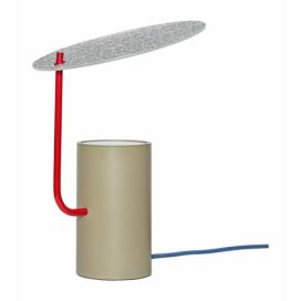 Khaki stolní lampa se skleněným stínidlem (výška 35 cm) Disc – Hübsch