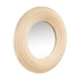 Nástěnné zrcadlo s bambusovým rámem ø 60 cm Blush – Hübsch Bonami.cz