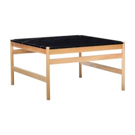 Mramorový konferenční stolek v černo-přírodní barvě 80x80 cm Raw – Hübsch
