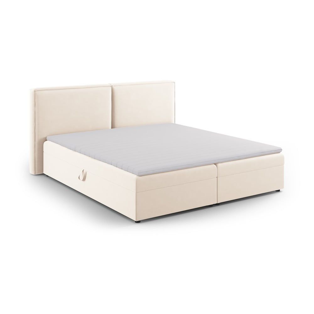 Krémová boxspring postel s úložným prostorem 180x200 cm Arendal – Cosmopolitan Design - Bonami.cz