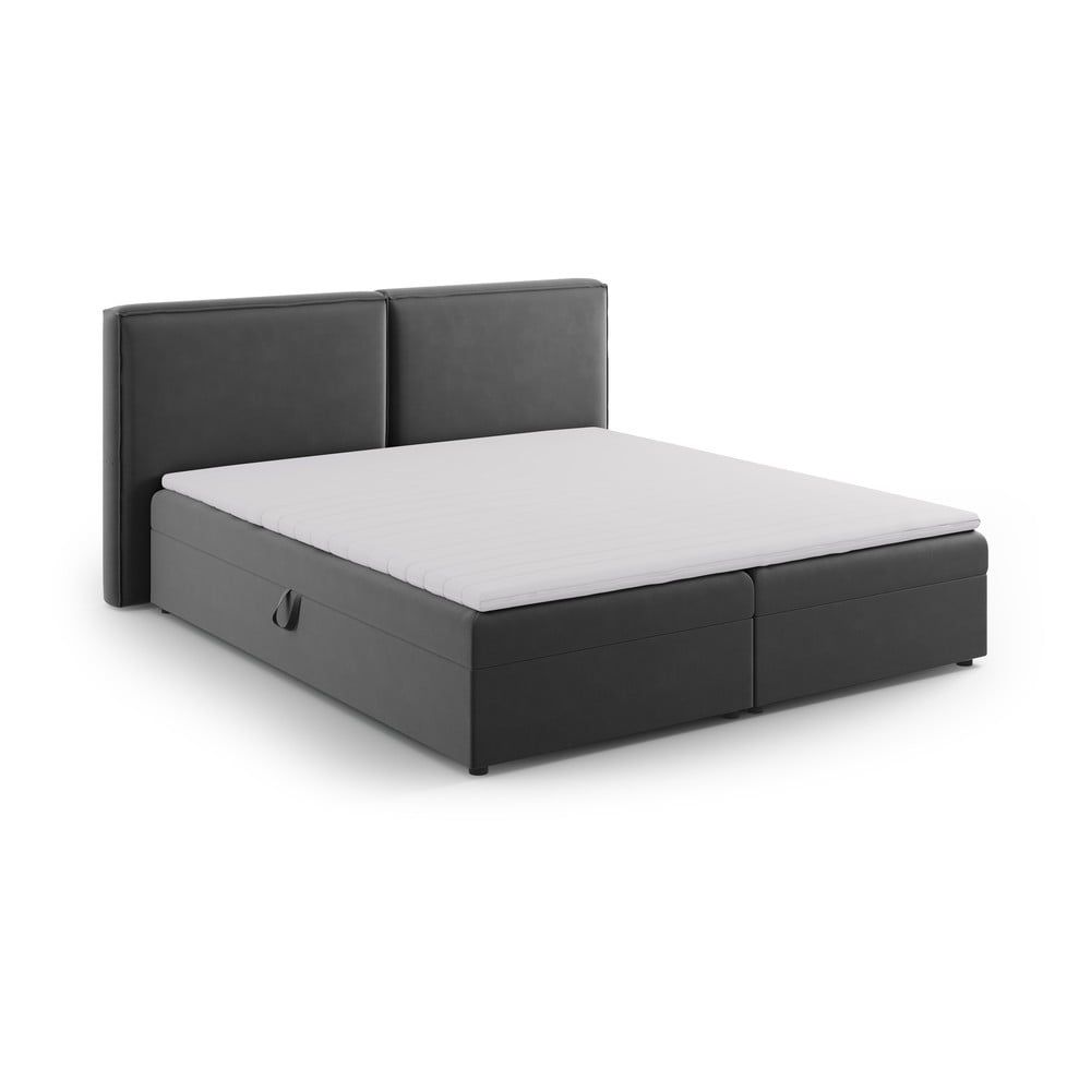 Tmavě šedá boxspring postel s úložným prostorem 160x200 cm Arendal – Cosmopolitan Design - Bonami.cz